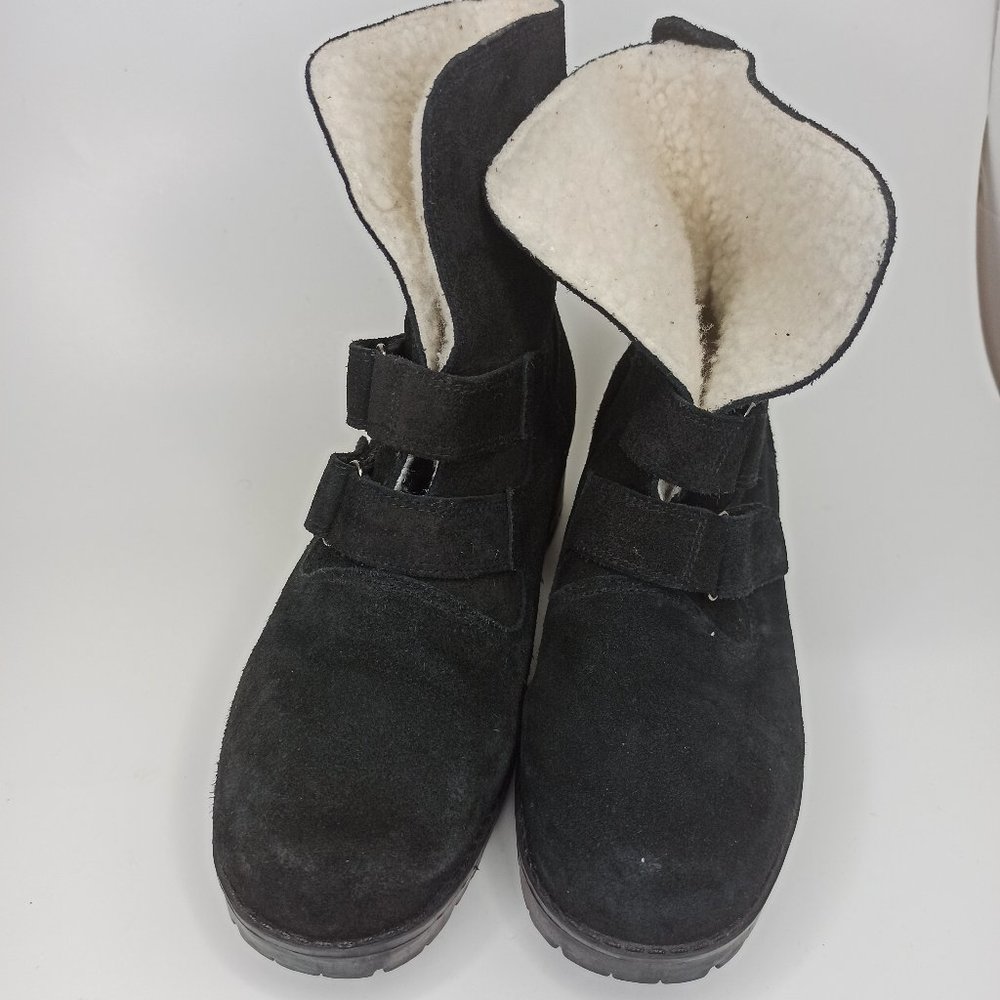 Newport news Black suede leather booties - Picture 2 of 10